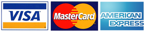 Master Card, VISA and AMEX